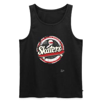 Skateboard vintage pour les skateurs et les skateurs - Débardeur bio Premium Homme - noir - Devant - AI Model Male 178 light (178cm)