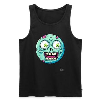 Lustig Verrücktes Monster Gesicht und große Augen - Männer Premium Bio Tank Top - Schwarz - Vorne - AI Model Male 178 light (178cm)