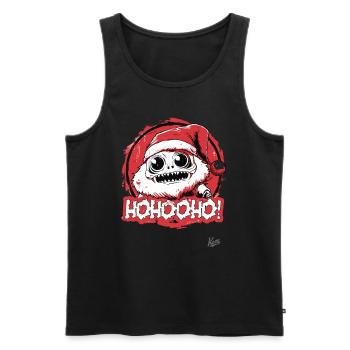 HoHoHo! Cartoon Monster Santa Claus - Men's Premium Organic Tank Top - black - Front - Michal (187cm)