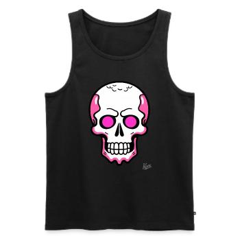 Tout simplement un crâne de crâne de dessin animé cool - Débardeur bio Premium Homme - noir - Devant - Michal (187cm)