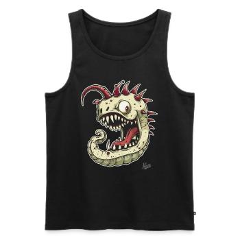 A strong, strange monster worm - Men's Premium Organic Tank Top - black - Front - AI Model Male 178 light (178cm)