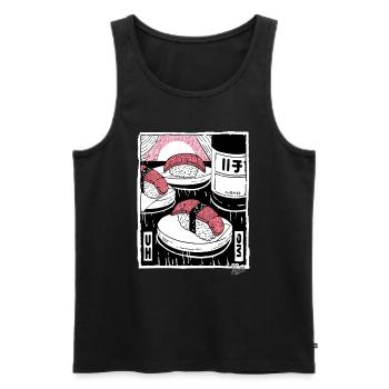 Japanisches Restaurant: Sushi-Rausch - Männer Premium Bio Tank Top - Schwarz - Vorne - AI Model Male 178 light (178cm)