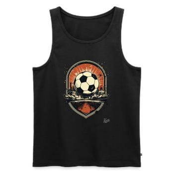 An emblem for football - Men's Premium Organic Tank Top - black - Front - AI Model Male 178 light (178cm)
