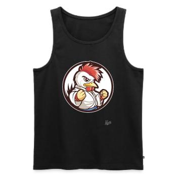 Martial Arts Martial Arts: Judo Chicken - Men's Premium Organic Tank Top - black - Front - Michal (187cm)