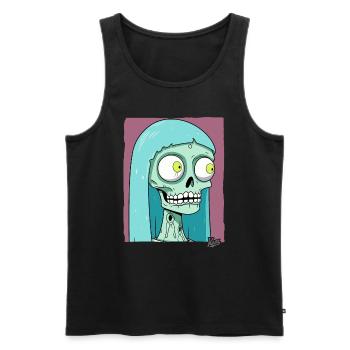 Marriage of the Skull Zombie Bride - Men's Premium Organic Tank Top - black - Front - AI Model Male 178 light (178cm)