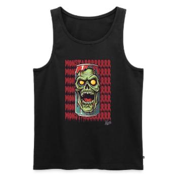 Monster Zombie Getränke Dose - Männer Premium Bio Tank Top - Schwarz - Vorne - AI Model Male 178 light (178cm)