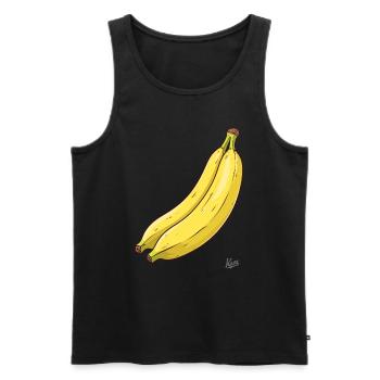 Deux bananes sont une paire de bananes - Débardeur bio Premium Homme - noir - Devant - AI Model Male 178 light (178cm)