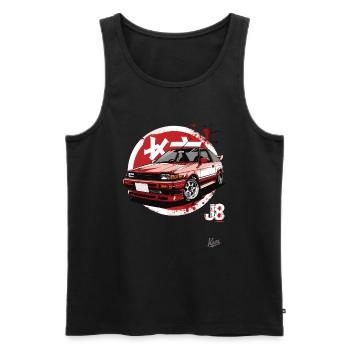 80s & 90s: Japanese sports car JDM tuning - Men's Premium Organic Tank Top - black - Front - Michal (187cm)