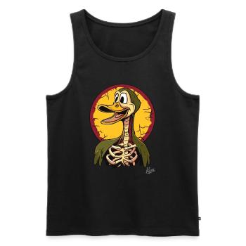 Duck Hunt for a Funny Stupid Skeleton Duck - Men's Premium Organic Tank Top - black - Front - AI Model Male 178 light (178cm)