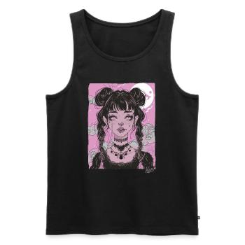 Super mignon grunge émo fille - Débardeur bio Premium Homme - noir - Devant - Michal (187cm)