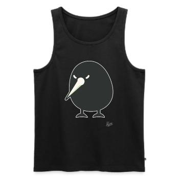 Funny Kiwi Bird - Men's Premium Organic Tank Top - black - Front - Michal (187cm)