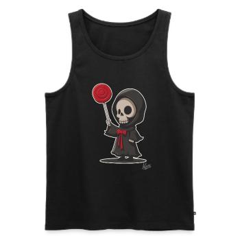 Grim Reaper avec une délicieuse sucette sucette - Débardeur bio Premium Homme - noir - Devant - Michal (187cm)