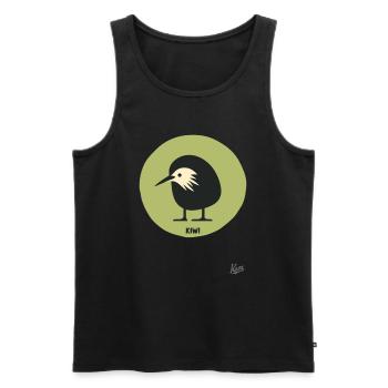 Abstract comic kiwi bird - Men's Premium Organic Tank Top - black - Front - Michal (187cm)