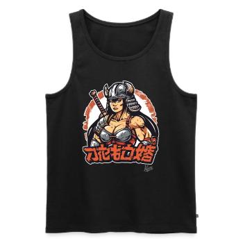 Eine Japanische Barbaren Wikinger Krieger Königin - Männer Premium Bio Tank Top - Schwarz - Vorne - Michal (187cm)