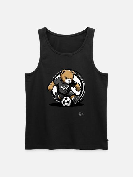 Soccer Bear - Men's Premium Organic Tank Top - black