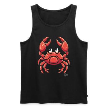 crabe de dessin animé drôle - Débardeur bio Premium Homme - noir - Devant - Michal (187cm)