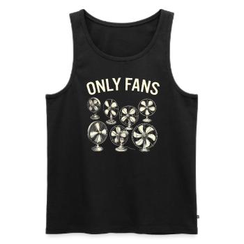 Funny Fans Vintage Fan Humor Retro Style - Men's Premium Organic Tank Top - black - Front - Michal (187cm)