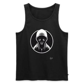 Méchant extraterrestre de l’espace - Débardeur bio Premium Homme - noir - Devant - AI Model Male 178 light (178cm)