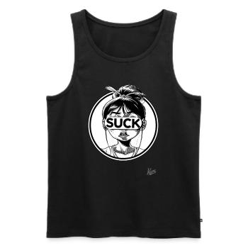 People are terrible and annoying - Men's Premium Organic Tank Top - black - Front - Michal (187cm)
