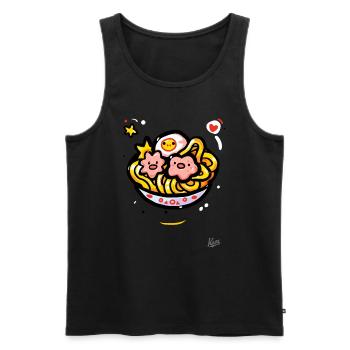 Kawaii Ramen Suppe - Männer Premium Bio Tank Top - Schwarz - Vorne - AI Model Male 178 light (178cm)