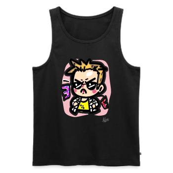 Cooler kleiner Junge - Männer Premium Bio Tank Top - Schwarz - Vorne - AI Model Male 178 light (178cm)