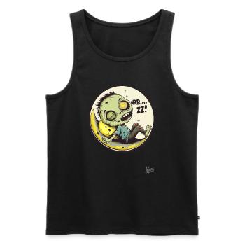 Ugly sleeping funny zombie - Men's Premium Organic Tank Top - black - Front - Michal (187cm)