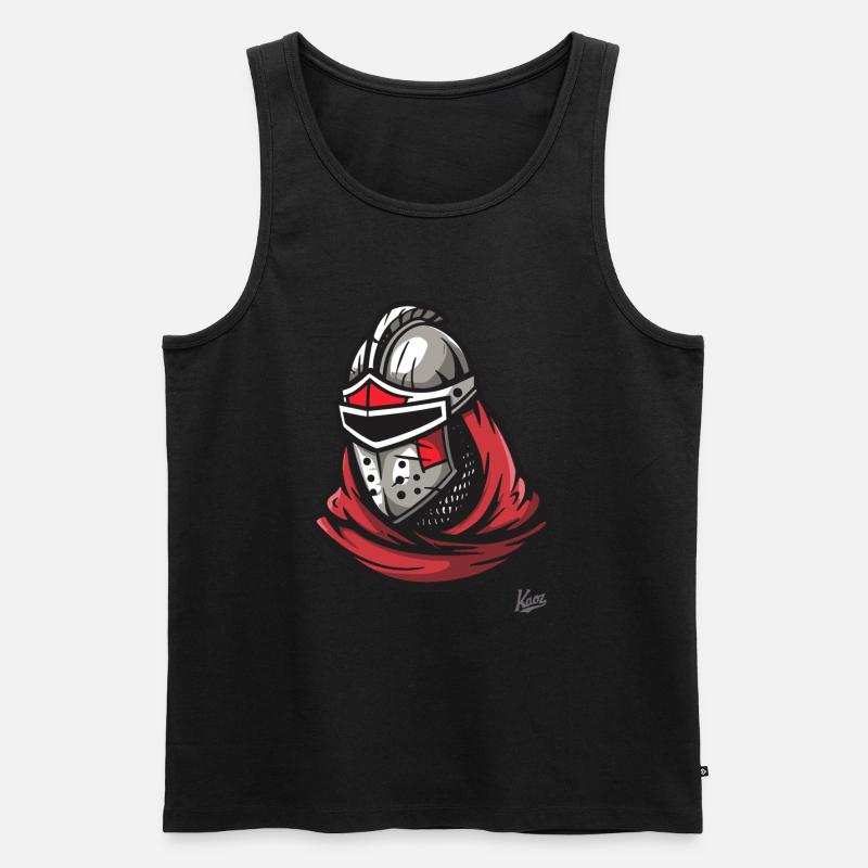 Mittelalterlicher Helm arabischer Ritter - Männer Premium Bio Tank Top - Schwarz