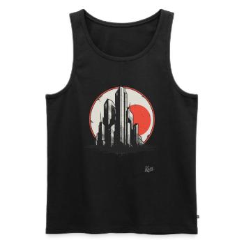 Brutale Architektur der Zukunft und Wissenschaft - Männer Premium Bio Tank Top - Schwarz - Vorne - Michal (187cm)