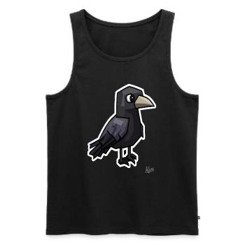 Seltsamer dunkler Rabe - Männer Premium Bio Tank Top - Schwarz - Vorne - AI Model Male 178 light (178cm)