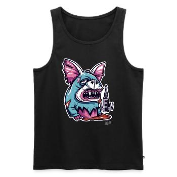 Monster Creature - Men's Premium Organic Tank Top - black - Front - Michal (187cm)