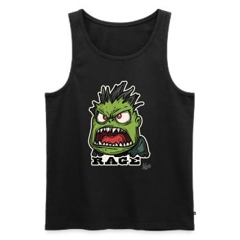 Wütender grüner Oger Zorn - Männer Premium Bio Tank Top - Schwarz - Vorne - AI Model Male 178 light (178cm)