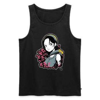 Super cooles und lässiges alternatives Girl - Männer Premium Bio Tank Top - Schwarz - Vorne - AI Model Male 178 light (178cm)