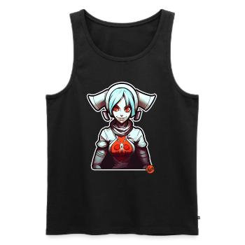 Science-fiction Action : Space Girl - Débardeur bio Premium Homme - noir - Devant - Michal (187cm)