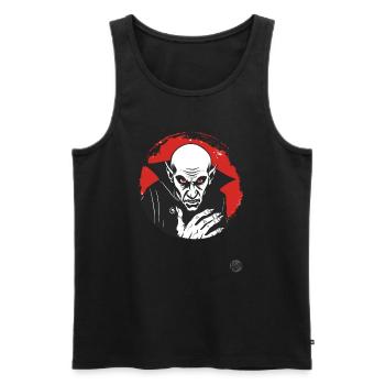 Horreur Effrayant Nosferatu Vampire - Débardeur bio Premium Homme - noir - Devant - AI Model Male 178 light (178cm)