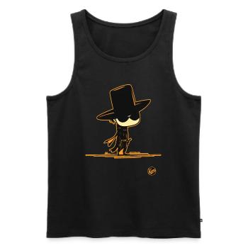Kleiner Z – Western-Held - Männer Premium Bio Tank Top - Schwarz - Vorne - AI Model Male 178 light (178cm)