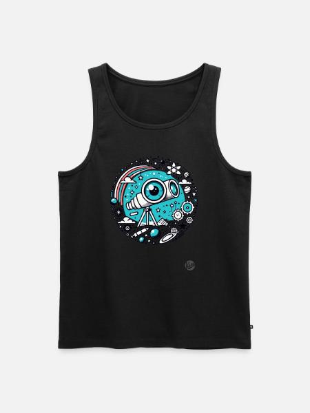 Télescope « Oeil de l’astronomie » - Débardeur bio Premium Homme - noir