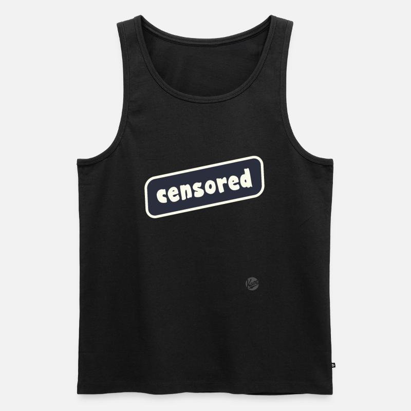 Zensiert - Männer Premium Bio Tank Top - Schwarz