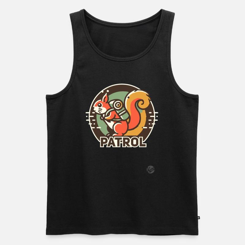 Waldpatrouille Camper Eichhörnchen - Männer Premium Bio Tank Top - Schwarz