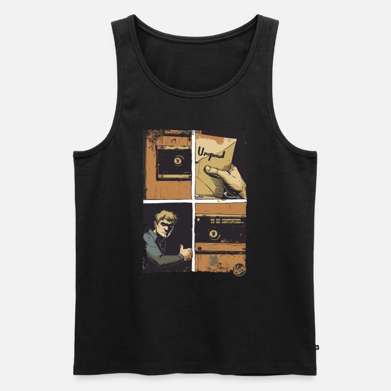 Der Brief: Ein Comic - Männer Premium Bio Tank Top - Schwarz