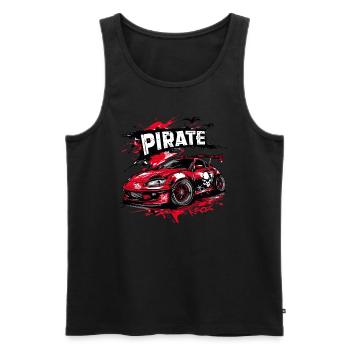 Chibi JDM Pirate Street Racer Car - Men's Premium Organic Tank Top - black - Front - AI Model Male 178 light (178cm)