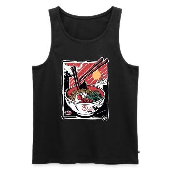 Attack of the ramen sticks - Men's Premium Organic Tank Top - black - Front - Michal (187cm)