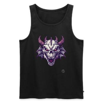 The horror of the skull dragon - Men's Premium Organic Tank Top - black - Front - AI Model Male 178 light (178cm)
