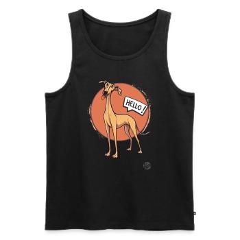 Un chien vilain dit bonjour - Débardeur bio Premium Homme - noir - Devant - Michal (187cm)