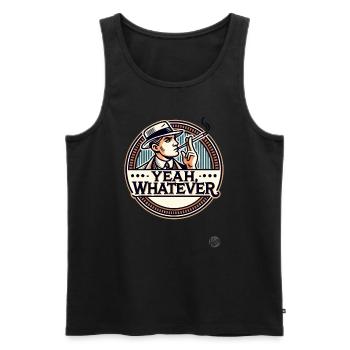 1920s Elegant Man: Yes, Never Mind What - Men's Premium Organic Tank Top - black - Front - AI Model Male 178 light (178cm)