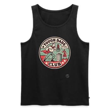 Tough Dads Club : Sortir les poubelles - Débardeur bio Premium Homme - noir - Devant - Michal (187cm)