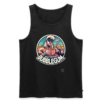 Never Obey, All Outta Bubblegum - Männer Premium Bio Tank Top - Schwarz - Vorne - AI Model Male 178 light (178cm)