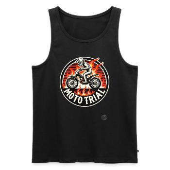 Motocross Moto Trial in Hell - Men's Premium Organic Tank Top - black - Front - Michal (187cm)