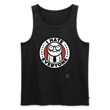 The bad mood grump: I hate everyone - Men's Premium Organic Tank Top - black - Front - AI Model Male 178 light (178cm)