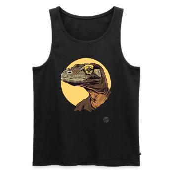 A cool monitor lizard - Men's Premium Organic Tank Top - black - Front - AI Model Male 178 light (178cm)