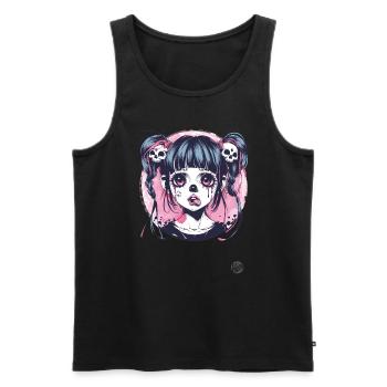 Drôle de fille gothique - Débardeur bio Premium Homme - noir - Devant - Michal (187cm)